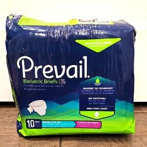 New Prevail Bariatric Briefs 10 Pack - Bariatric B up to 100"